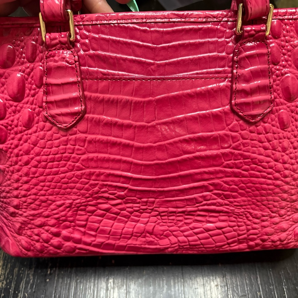 Brahmin Rich Rouge Pink Embossed Tote-Carryall—EUC - Picture 13 of 15